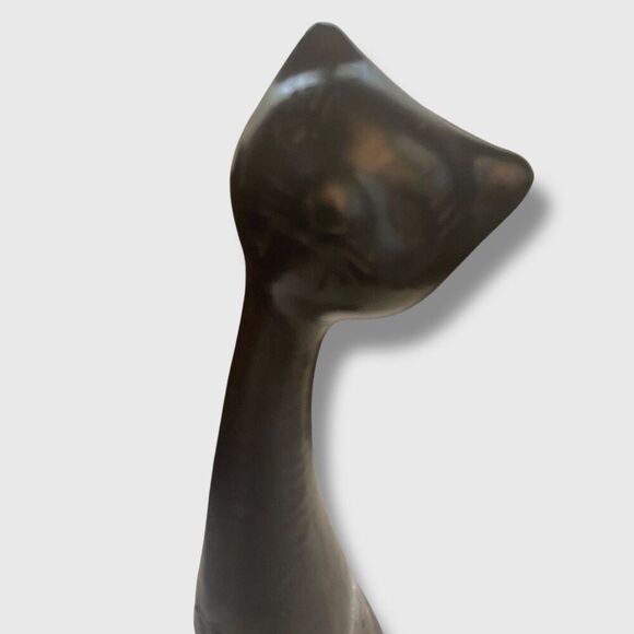 Vintage MCM Very Tall Long Neck Cat Color Black Mexico - Picture 4 of 9